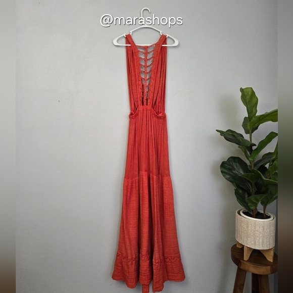 Free People X Jen's Pirate Booty Trailing Jade Maxi Dress - Picture 7 of 12